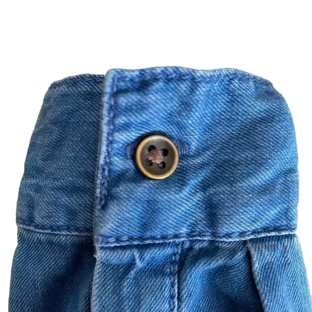 Carter's‎ Long Sleeve Ruffled Belted 1/2 Button Jean Dress size 5T